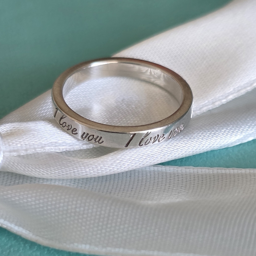 Retired I love you band ring - Picture 6 of 8
